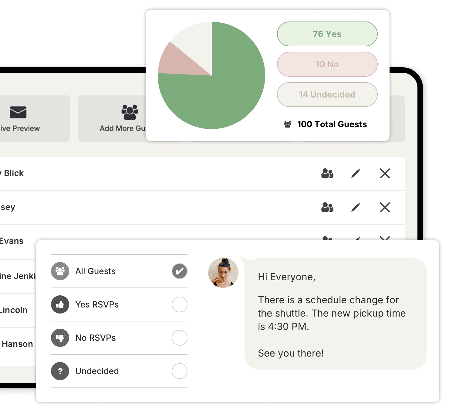 Features dashboard